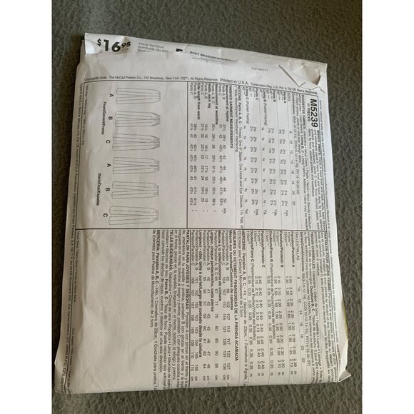 McCalls Classic Fit Perfect Fit Pants Sewing Pattern M5239 Size 8-14 2006 - Picture 2 of 2